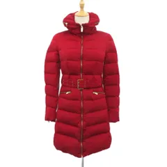 ザラウーマン ZARA WOMAN ダウンコート ロング丈 S 赤 ボリュームカラー ベルト付き /SY38 ■ECA002のサムネイル