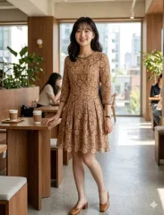 春ワンピース | ジルバイジルスチュアート レース ONE PIECE 55 | スリムフィット