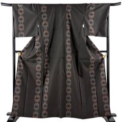 開き名古屋帯 美品 名品 桜 源氏香 黒 正絹 【中古】 名古屋帯 桜