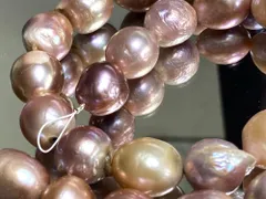 BR7-86 お得 大粒 天然 淡水パール バロック エジソン メタリック マルチカラー オイスターパール