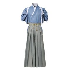 新品 [FAD-4U] Cosplay 服裝 武士 男用 日式服裝 袴套裝 劍道服 動漫 活動 舞台 萬聖節 派對 Cosplay 服裝