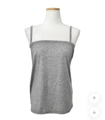 (新品) レディース ノースリーブ ゴージ ノースリーブ スクエアネック ノースリーブ 紐 ノースリーブ グレー ノースリーブ