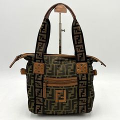 美品】フェンディ ズッカ ハンドバッグ 南京錠 鍵付き キャンバス 
