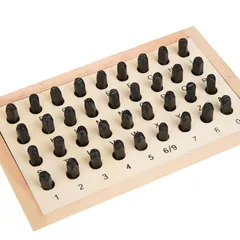 新品 打刻印セット アルファベット 数字 A~Z 0~9 手作り DIY ハンドメイド ナンバーパンチ 手芸用品 木製収納ボックス付属 携帯便利 36PCS(4mm)