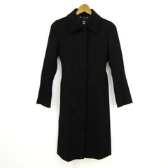 美品】INED カシミヤ100 ロングコート 9号 ブラック ベルト Aライン