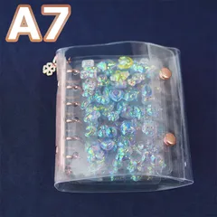 【リフィル５枚】A7サイズ　クリア　バインダー　６穴　ローズゴールド