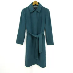 アンケート ロングコート アンゴラ/ウール/シルク混 アウター レディース 9サイズ グリーン en quete 【中古】