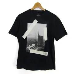 アルマーニエクスチェンジ 半袖Ｔシャツ プリントT コットン100% ブランド トップス メンズ Mサイズ 濃紺 ARMANI EXCHANGE 【中古】