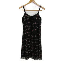 シンシアローリー キャミソールワンピース 花柄 ブランド トップス 日本製 黒 レディース 2サイズ ブラック Cynthia Rowley 【中古】のサムネイル