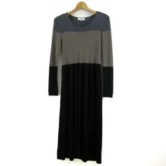 ソニアリキエル ニットロングワンピース 長袖 ウール トップス レディース 38サイズ グレー×ブラウン×ブラック Sonia Rykiel 【中古】のサムネイル