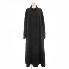 antiqua PATTERNTORSO 美品 シャツ ワンピース ロング 長袖 PLUS 黒 ブラック /MG