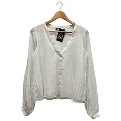 ZARA (ザラ) シフォンプリーツブラウス  ホワイト S