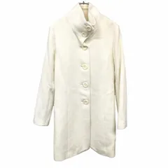 【新品/訳アリ】[印象NB] Dear Princess ディアプリンセス コート レディース 38 オフホワイト アンゴラ×毛 内ポケット無し 少し薄手 ボタン留め ハイネック 裏地付き 無地のサムネイル