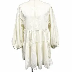 【新品/訳アリ】[印象NB] GLAMOROUS GARDEN シャツワンピース / プルオーバー レディース F オフホワイト レーヨン×ナイロン シャツチュニック 長袖のサムネイル