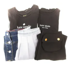 ケイトスペード KATE SPADE 5点セット スカート ワンピース Tシャツ 150 160 ロゴ ミニ 長袖 黒 ブラック グレー インディゴブルー /AE
