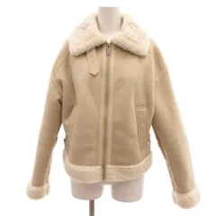 ザラ ZARA フェイクムートンジャケット ショート丈 裏ボア S ベージュ系 /UO