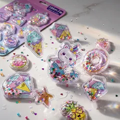 【新品】 INSで話題！6枚セット【ウォーターシール・実物撮影 】4枚セット にくきゅう ぷにぷに 貼り直し可能 アニマル 立体3D ぷっくり かわいい 手帳・日記・スマホデコ DIY 手芸 文房具 子供向け 小学生 女の子 男の子 ごほうび プレゼント  1