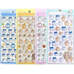 【新品】 Winnges 3D立体シール 4枚 たまごっち ちい うさぎ ハチ まめっち めめっち くちばっち マシュマロ風 タイル 手帳用 貼り付け可能 手芸用品大容量 スマホケース 手帳 diy 贈り物ごほうび (SX2) 0