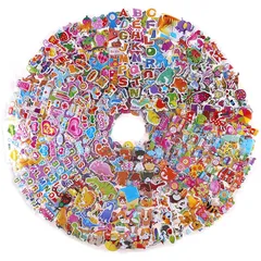 【新品】 LOKIPA ご褒美 3D 立体 ぷっくり ステッカー プレゼント かわいい シールセット 大量 60枚セット 1