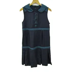 マークバイマークジェイコブス ワンピース トップス ノースリーブ プリーツ レディース 6サイズ 紺×緑 MARC BY MARC JACOBS 【中古】のサムネイル