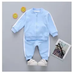 トレーニングウェア 上下 セット ライトブルー 110