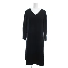 アンタイトル UNTITLED ワンピース Vネック 1 ネイビー 紺 フレア ひざ丈  /IU