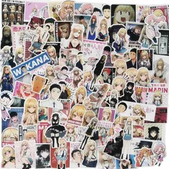 【新品】 その着せ替え人形は恋をする ステッカー 100枚防水セット、かわいい防水、荷物、荷物ギター、ノートパソコン、自転車、ヘルメットなど(A3) 0