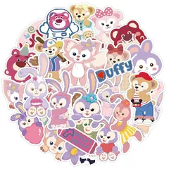 【新品】 50枚Forダッフィー ステッカー セット可愛い漫画forルー ダッフィー リーナベル シール 人気かわいいアニメ ステッカー おしゃれ 防水落書きステッカー DIY スノーボード スーツケース ギター 車 自転車 水筒 スケートボード バイク  0