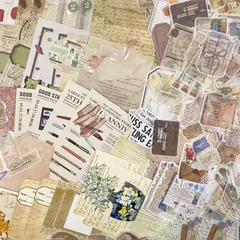 【新品】 Ta Merry シール コラージュ 素材 詰め合わせ フレークシール デザインペーパー 手帳シール ステッカー パック 260枚 セット 大容量 レトロ 背景紙 ペーパー 沢山 おしゃれ かわいい ヴィンテージ クラシック アンティーク 花 蝶 0