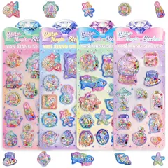 【新品】 ウォーターシール 水シール 4 枚入り 立体 励ましステッカー 帳用装飾 DIY 女の子 クリエイティブ ファッション 個性的 ギフト 1