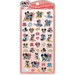 【新品】 クラックス CRUX うるちゅる ポップシール ディズニー ミッキー＆ミニー ぷっくり 立体 スマホデコ 推し活 0