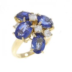 K18 サファイア 2.77ct ダイヤモンドリング 昭和レトロ - メルカリ