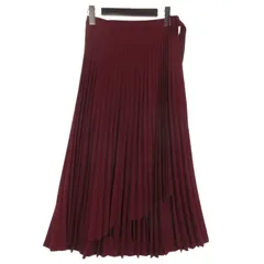 8 BY YOOX ユークス プリーツ ラップ ロングスカート レッド 38