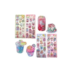 【新品】 INSで話題！【ウォーターシール・実物撮影 】4枚セット にくきゅう キラキラ ぷにぷに 貼り直し可能 アニマル 立体3D ぷっくり かわいい 手帳・日記・スマホデコ DIY 手芸 文房具 子供向け 小学生 女の子 男の子 ごほうび プレゼント  0