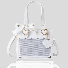 痛バッグ 小さめ レディース 痛バ ミニ 推し活バッグ [VIVEL] 透明ポケット 2way ショルダー トート クリアバッグ 鞄 デコバッグ ライブ