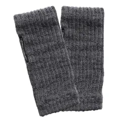 【新品】 [エムアンドエムソックス] アームウォーマー シルク 絹 日本製 内側 ハンド ウォーマー ウール ふわふわ 温活 冷えとり アームカバー (チャコール杢)