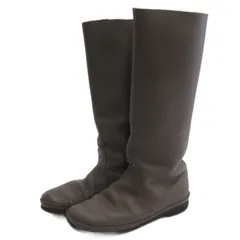 コース KOOS ロング ブーツ シボ革 レザー ブラウン系 ■TC