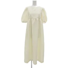 フリークスストア FREAKS STORE フクレジャガードバックオープンパフスリーブワンピース F アイボリー オフホワイト 生成り パフスリーブ ボリューム袖 ロング丈 フレア Aライン /IU