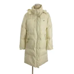 クロコダイル CROCODILE ナイロン ダウンコート フーディ ロング M ホワイト ■GY12