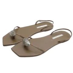 ピッピシック PIPPICHIC トング フラット サンダル ベージュ系 L