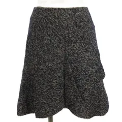 スピック&スパン Spick&Span ツイード スカート ひざ丈 ネイビー 36 ■TC