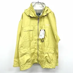 【新品/訳アリ】[印象NB] Whole Earth Collection ホールアースコレクション マウンテンパーカー メンズ L シトロン グリーンイエロー 黄色系 ポリ100% フード脱着可 ハイネック ジップアップ 裾に調節ゴム 薄手 ロゴ刺繍 長袖のサムネイル