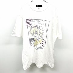 [신품] [인상 N] arma bianca SHAMAN KING 샤먼 킹 파우스트 VIII 세 lette-graph T 셔츠 TV 애니메이션 반소매 면 100% 3XL XXXL 화이트 레이디스