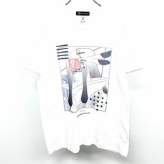 [신품] [인상 N] arma bianca T 셔츠 애니메이션 SHAMAN KING 샤먼 킹 패치족 실바 lette-graph 반소매 면 100 % XL 2L LL 화이트 여성