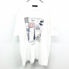 [신품] [인상 N] arma bianca T 셔츠 애니메이션 SHAMAN KING 샤먼 킹 패치족 실바 lette-graph 반소매 면 100% XXL 2XL 3L 화이트 맨즈