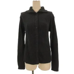 ユニクロ UNIQLO U メリノブレンド ハイネック カーディガン ニット 長袖 グレー L 260323E