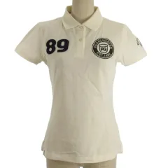 パーリーゲイツ PEARLY GATES ロゴ ポロシャツ 半袖 ゴルフ ウエア ホワイト 2  ■GY99