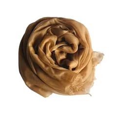 【新品】 [niko25] シアー カシミヤ100% ストール 極薄手 大判 エアリー 軽量 シルクのような肌触り UVカット 冷房対策 春夏秋 母の日プレゼント ギフトBOX付き 200×90cm 45g (キャメル)