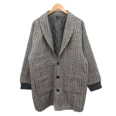 アムール AMOUR コート ジャケット ウール チェック グレー L
