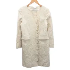 ケイタマルヤマ KEITA MARUYAMA ノーカラーコート ジャケット 星 スター アイボリー 1 約S